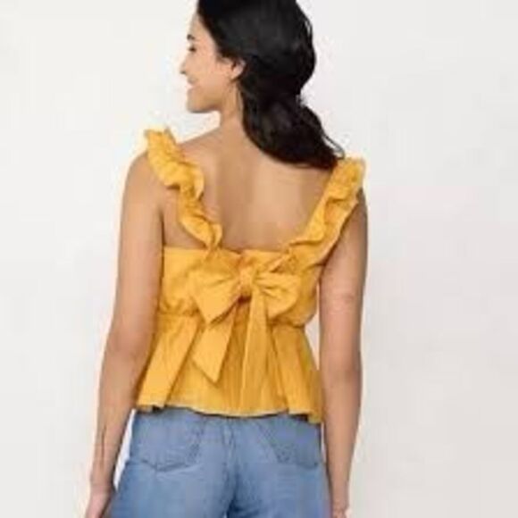 LC Lauren Conrad Amber Rose Ruffle Peplum Tank Top Blouse Size XL New - Picture 2 of 10